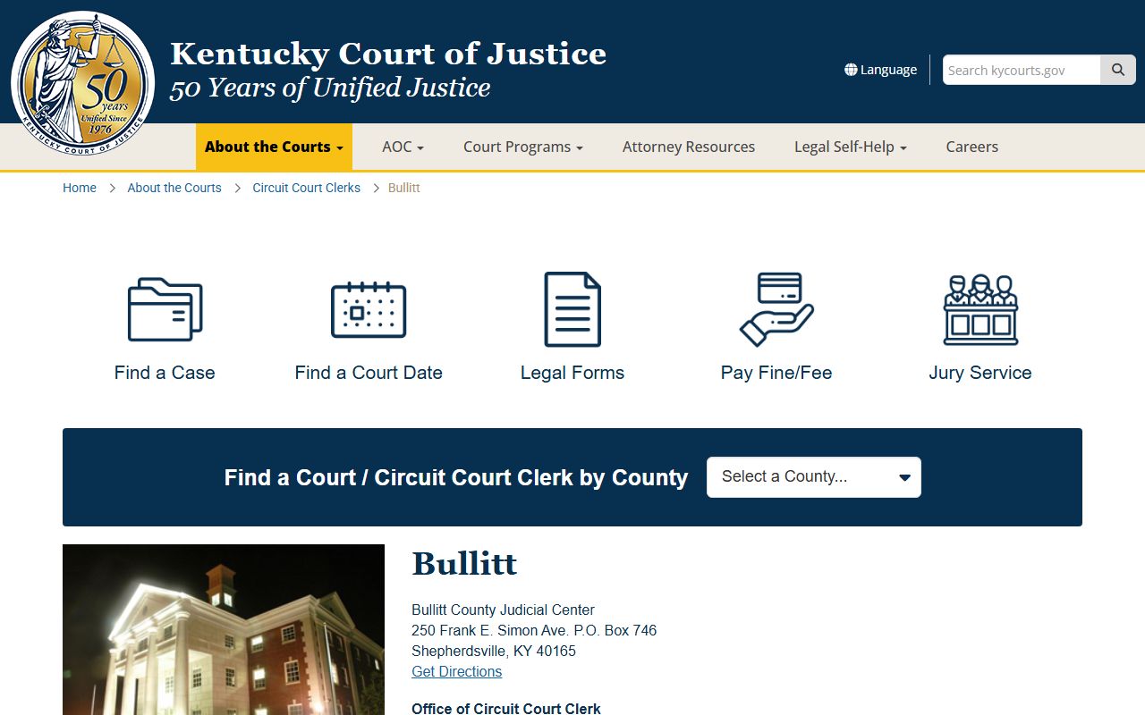 Bullitt County Court Records Circuit Court