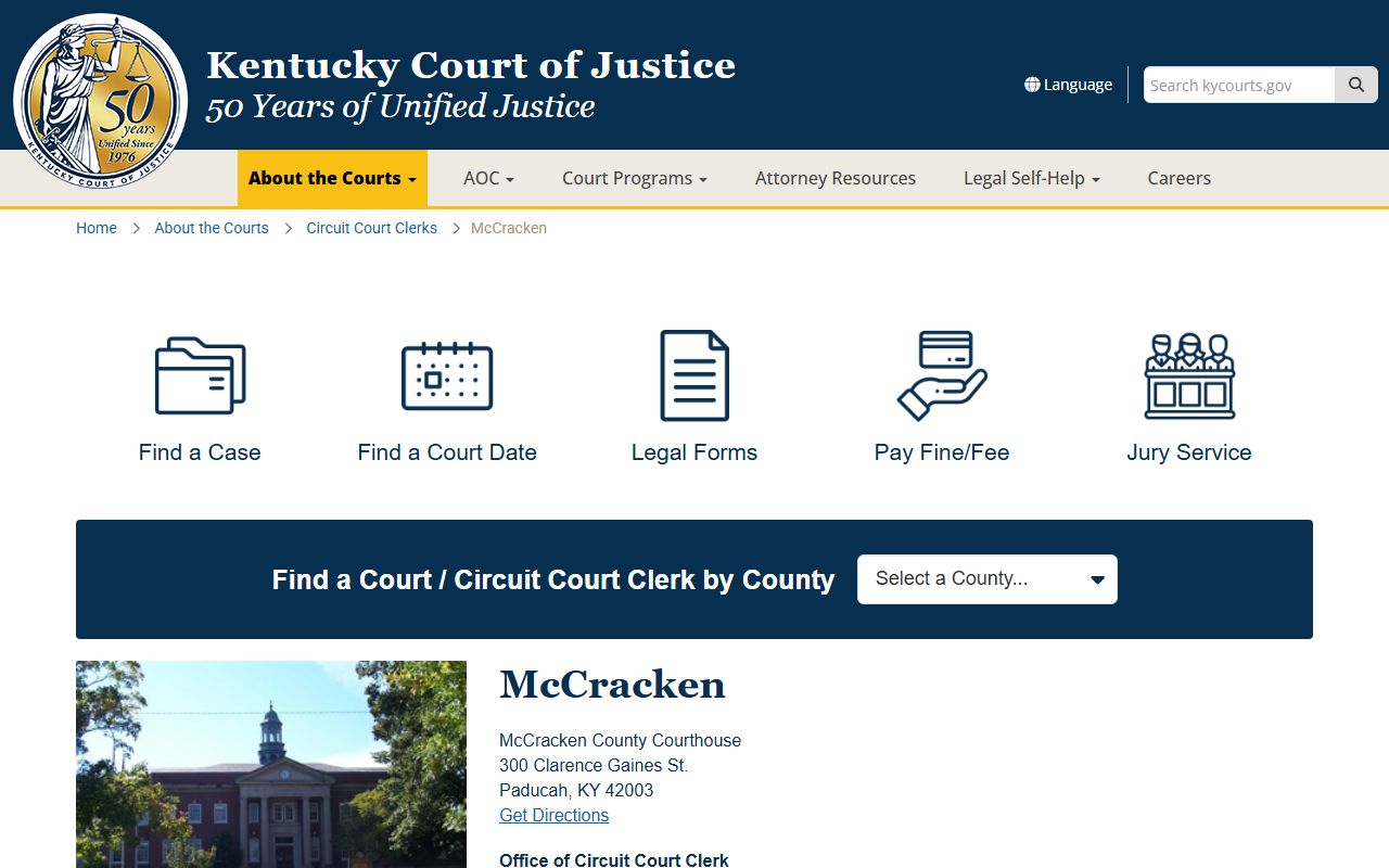 McCracken County Court Records - McCracken Circuit Court