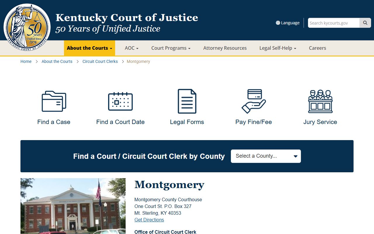 Montgomery County Court Records - Montgomery Circuit Court